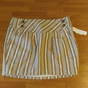 Trina Turk Monte Carlo Cream and Tan Skirt Size 2
